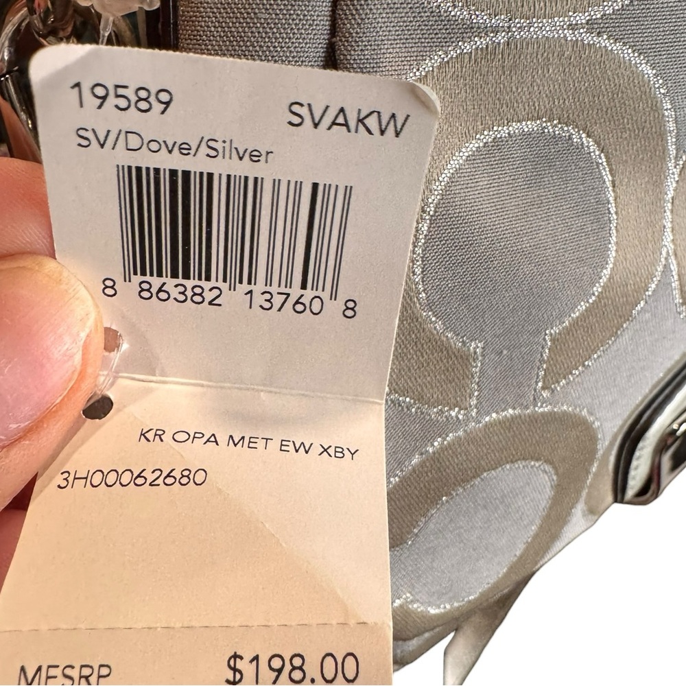 Coach Kristin Op Art Metallic East West Crossbody Bag NWT - Picture 5 of 16